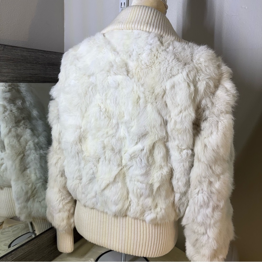 Wilsons Leather Maxima white Rabbit Fur Jacket ❤️ - Picture 7 of 16